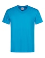 Heren T-shirt V Hals Stedman ST2300 Ocean Blue